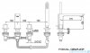 Kohlman Foxal 4-otworowa bateria wannowa QB240F